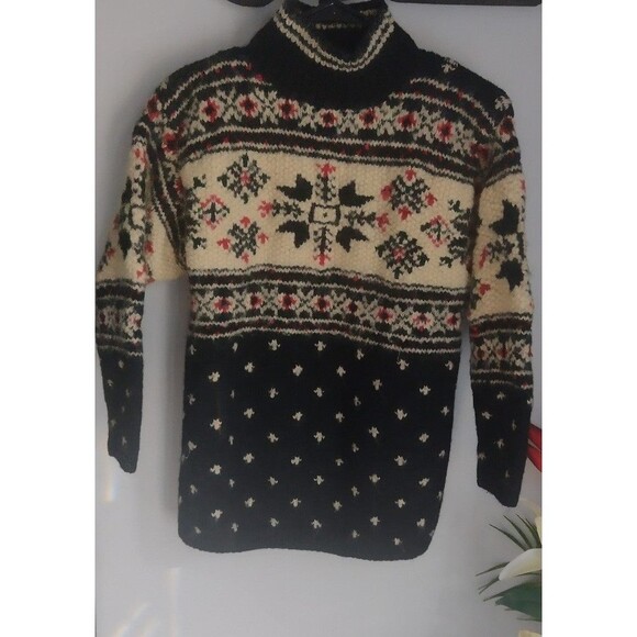 Jones New York Sport Petite Small P/S Knitted Wool Sweatshirt Vintage 80… - Picture 1 of 5